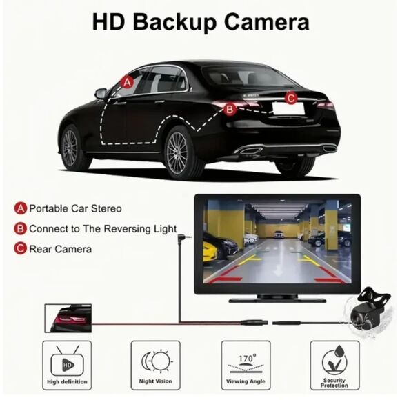 NEW - 7" Touchscreen Car GPS Apple & Android Play w/ Backup Camera - Picture 2 of 5